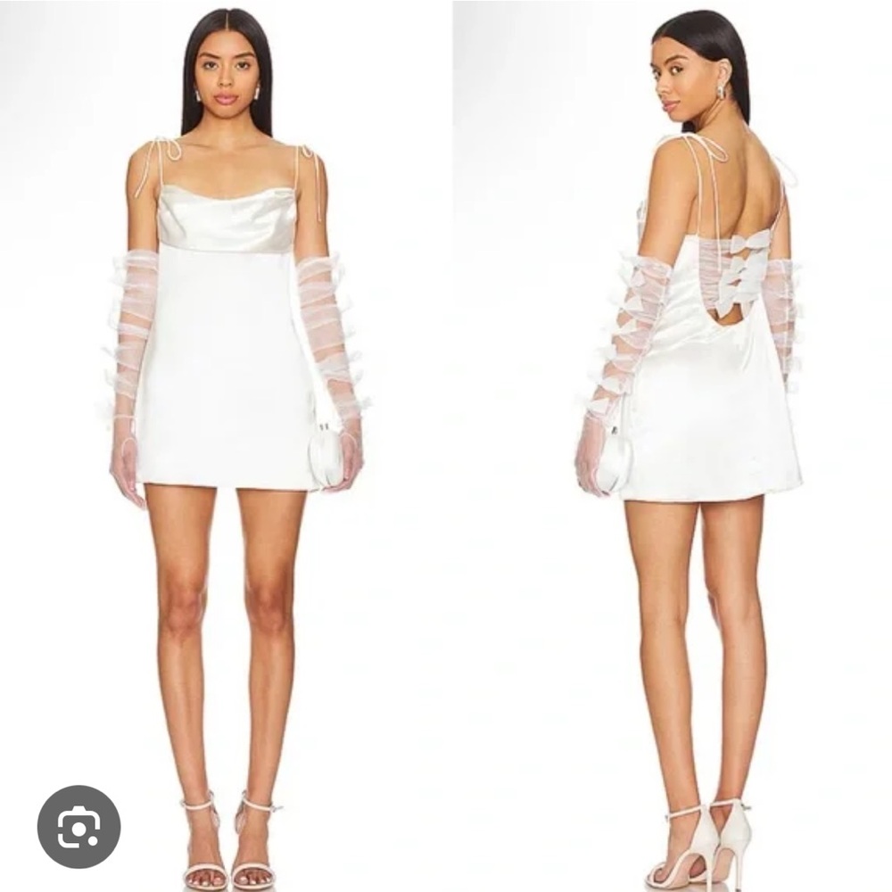 For Love and Lemons Ambre White Mini Dress